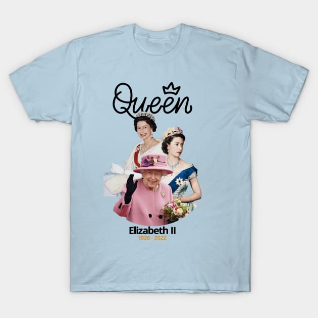 queen elizabeth vintage 1926-2022 T-Shirt by lubystevanus